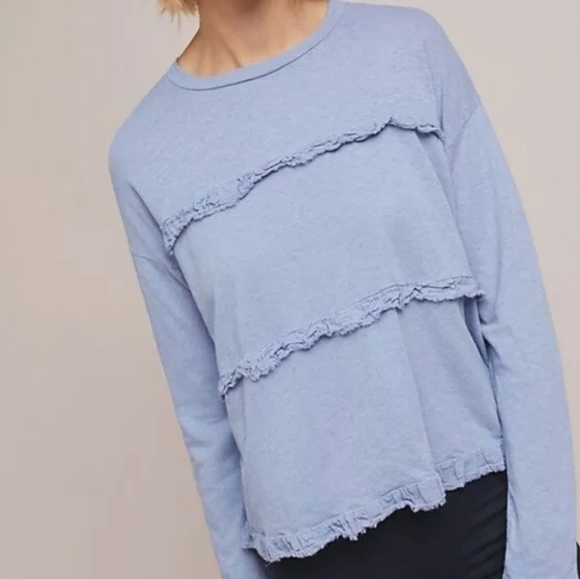 Sundry Tops - NWT Sundry Ruffled Tiered Long Sleeve Shirt Sz 0‎